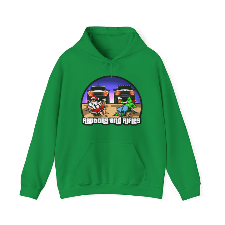 Raptors & Rifles Christmas Unisex Heavy Blend™ Hooded Sweatshirt