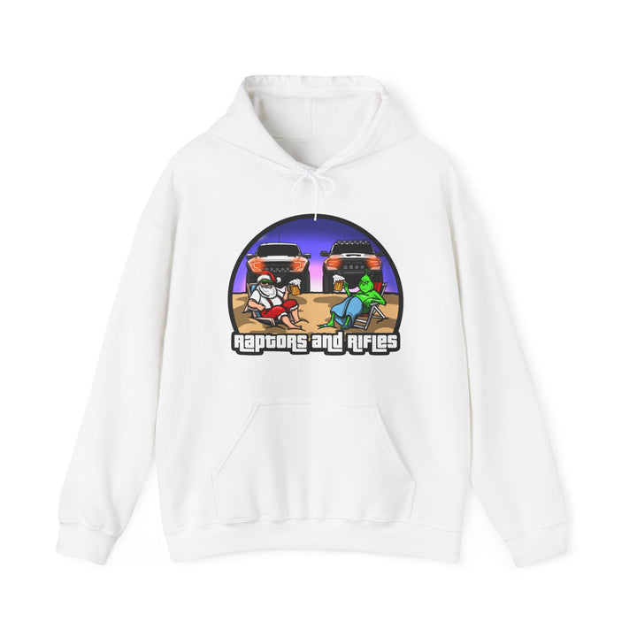 Raptors & Rifles Christmas Unisex Heavy Blend™ Hooded Sweatshirt