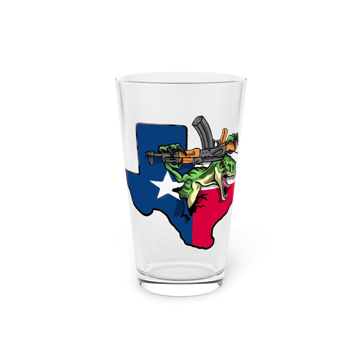 Raptors & Rifles Texas Pint Glass, 16oz