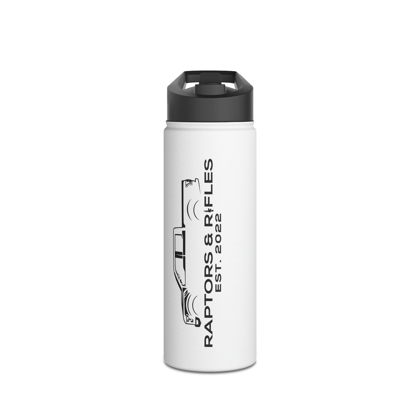 Raptors & Rifles Stainless Steel Water Bottle, Standard Lid