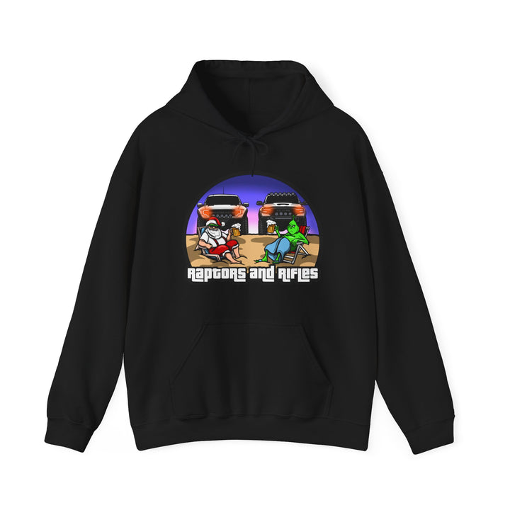 Raptors & Rifles Christmas Unisex Heavy Blend™ Hooded Sweatshirt