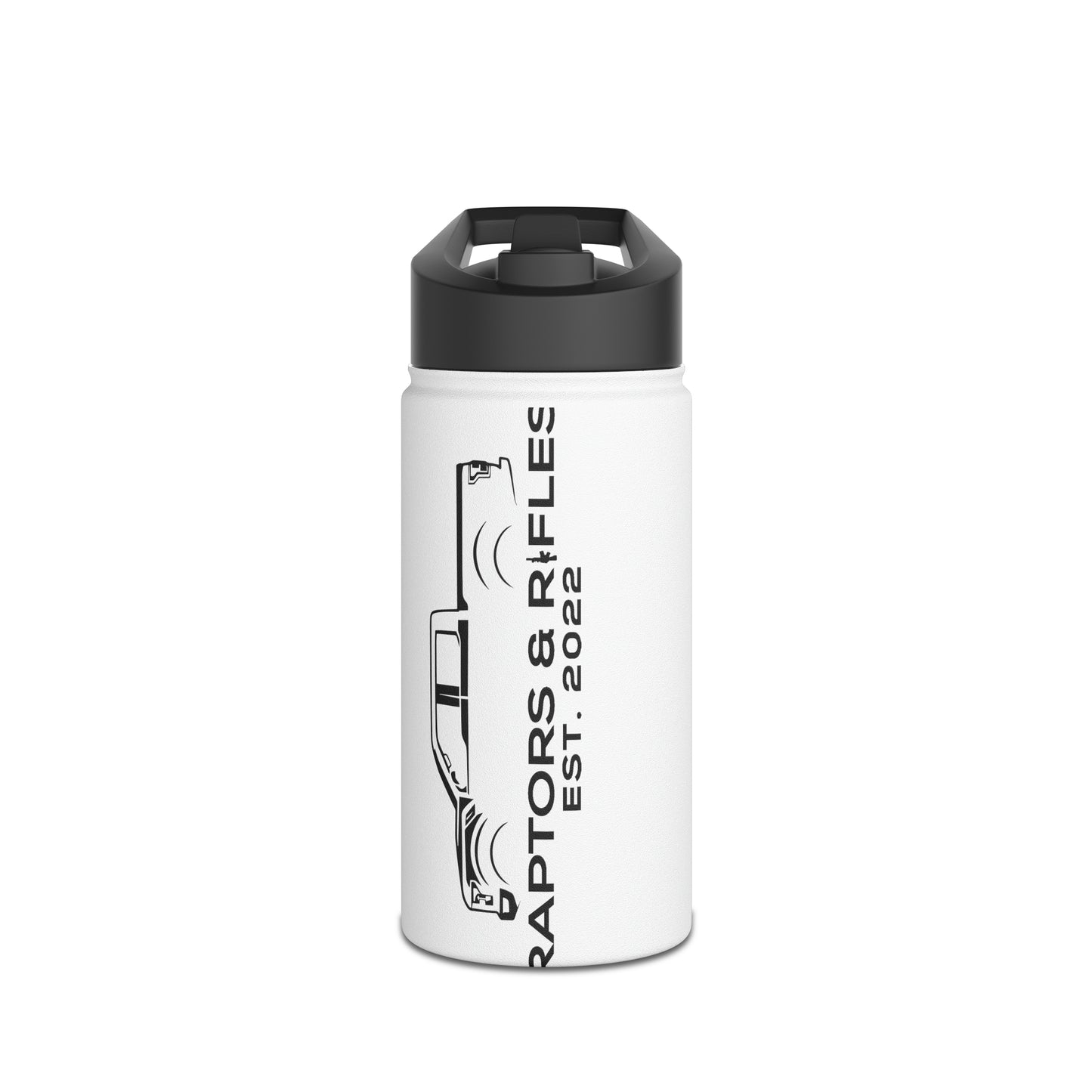 Raptors & Rifles Stainless Steel Water Bottle, Standard Lid