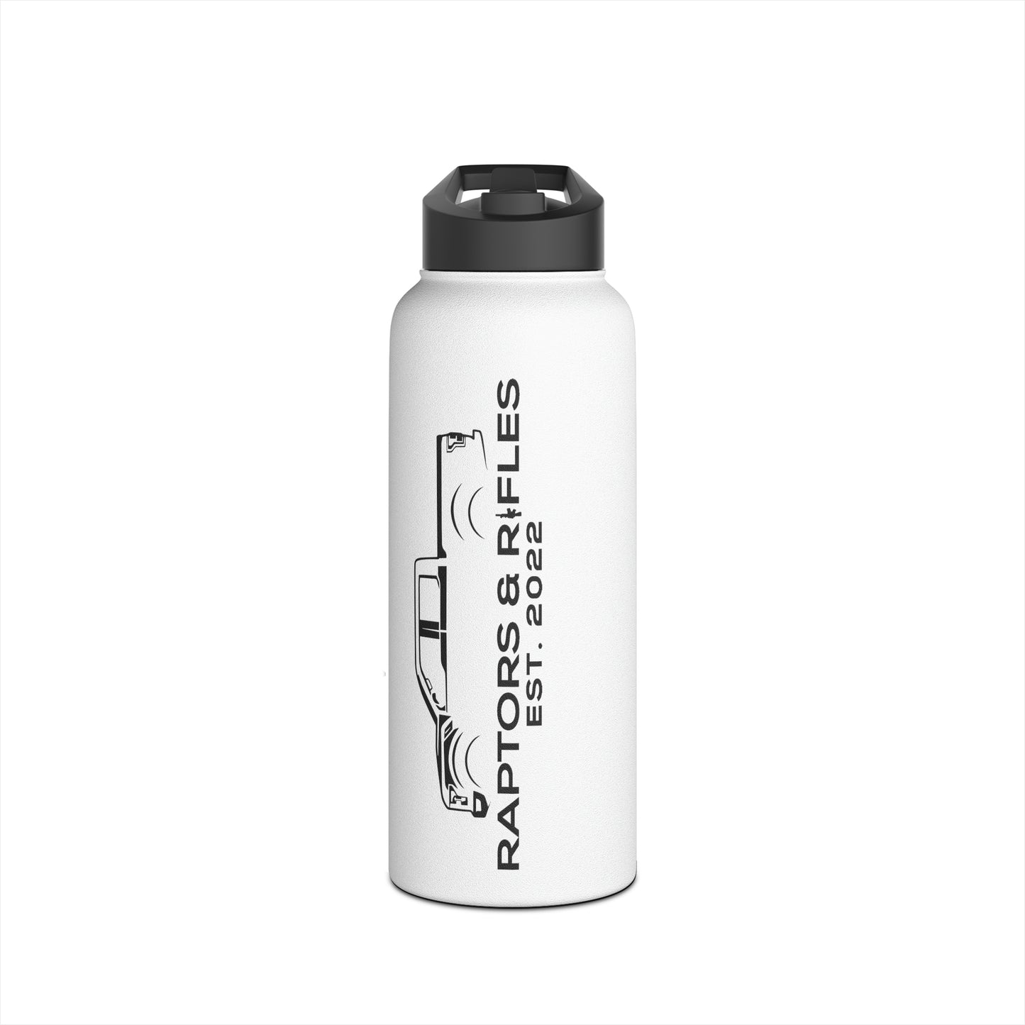 Raptors & Rifles Stainless Steel Water Bottle, Standard Lid