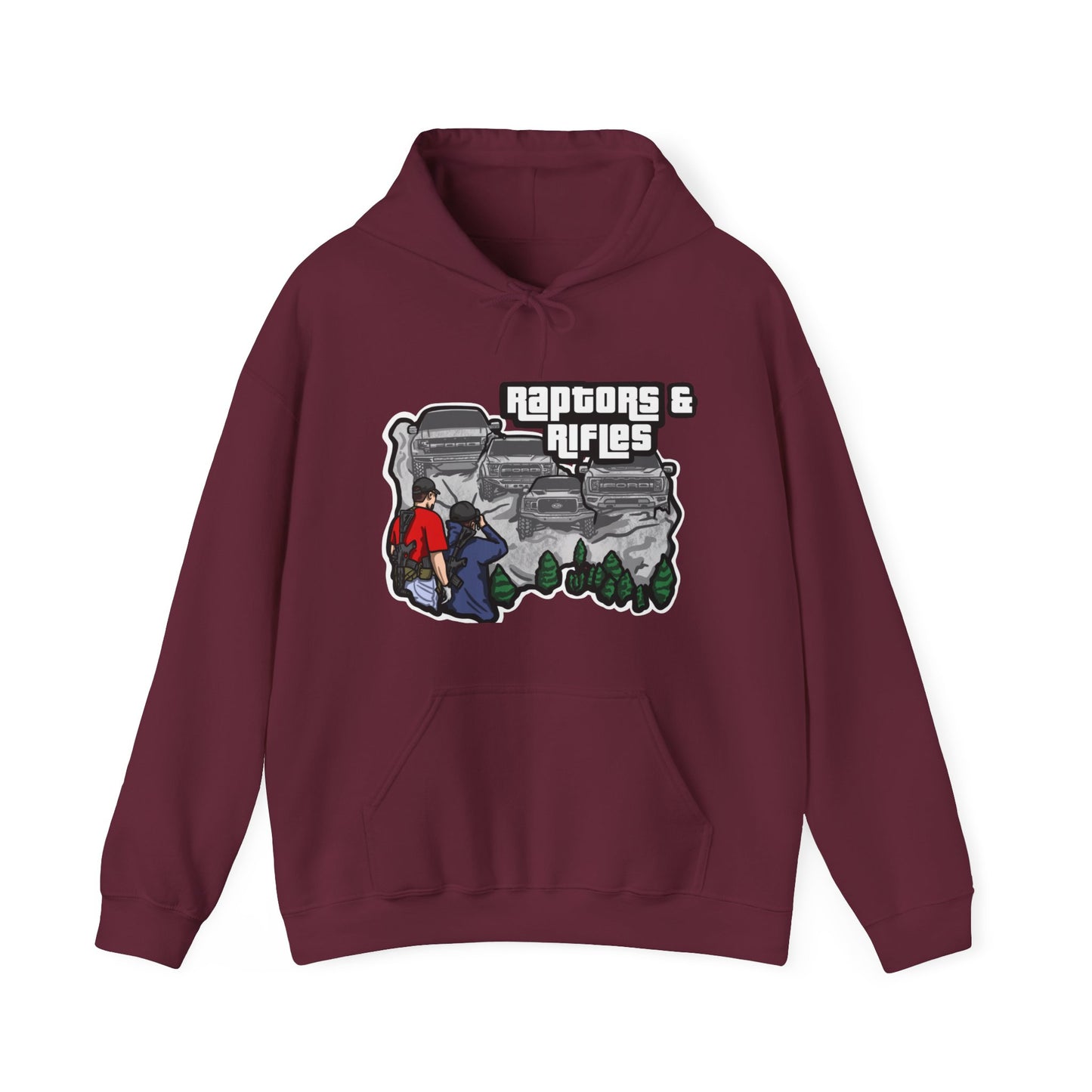 Raptors & Rifles Mt. Rushmore Unisex Heavy Blend™ Hooded Sweatshirt