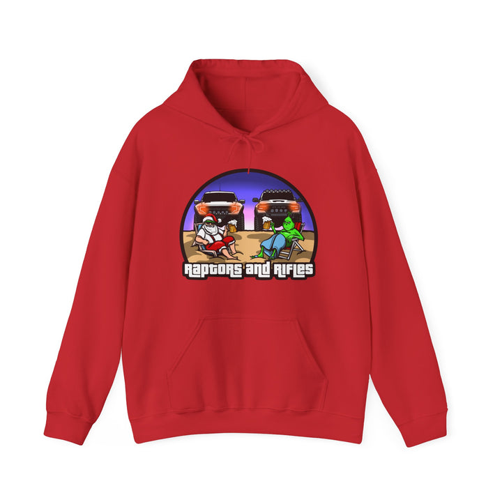 Raptors & Rifles Christmas Unisex Heavy Blend™ Hooded Sweatshirt