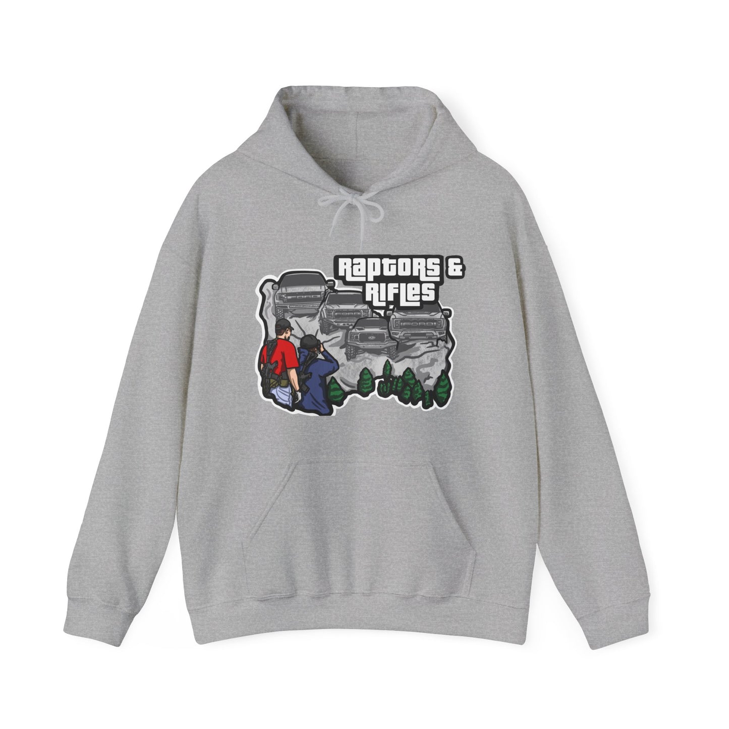 Raptors & Rifles Mt. Rushmore Unisex Heavy Blend™ Hooded Sweatshirt