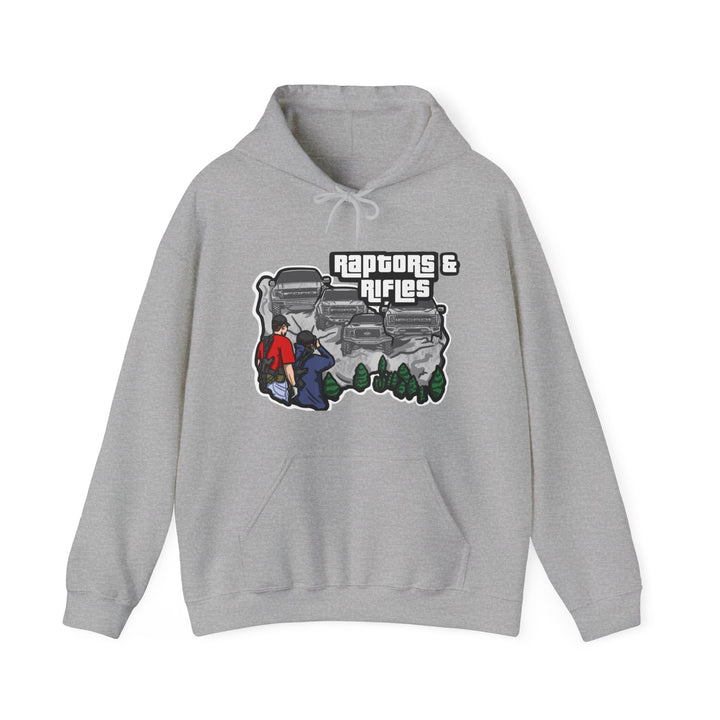 Raptors & Rifles Mt. Rushmore Unisex Heavy Blend™ Hooded Sweatshirt